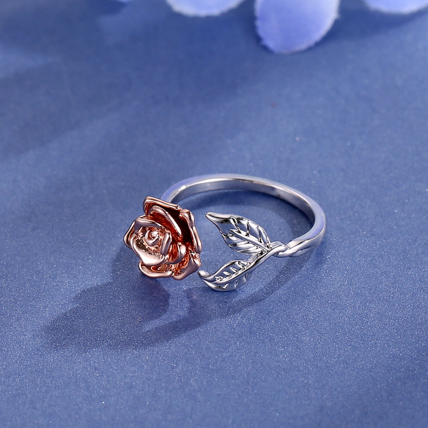 Wholesale Creative Rose Ring Generous All-match Stacked Finger Ring
