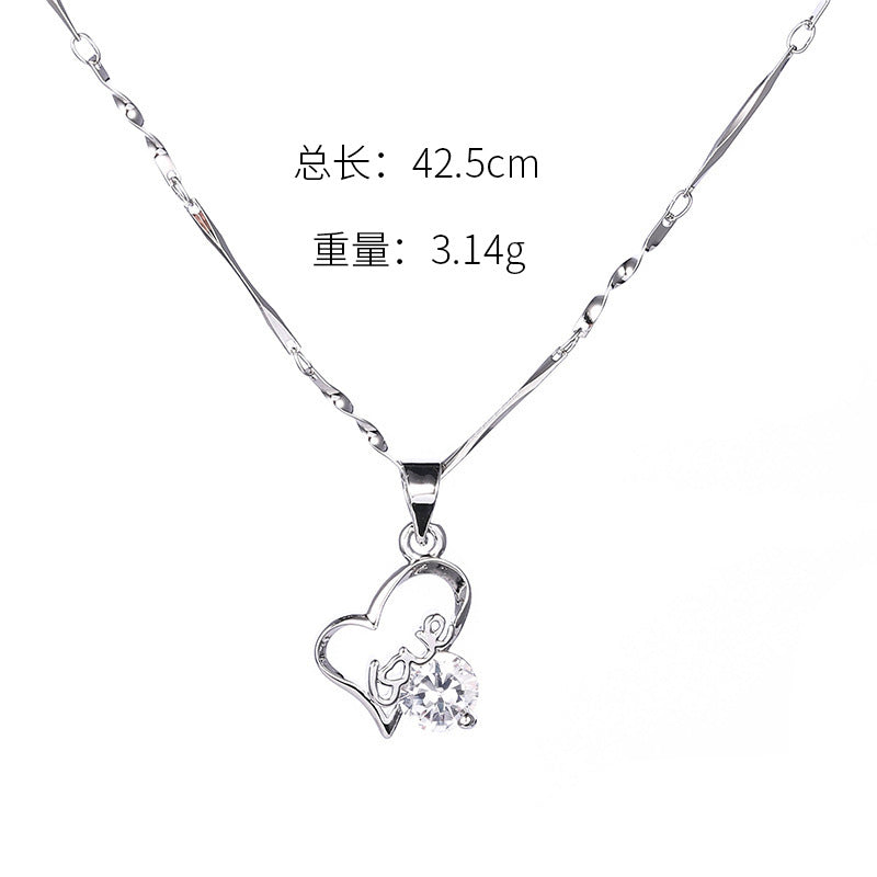 Wholesale  Collection Color Resistant Anti-allergic Zircon Necklace