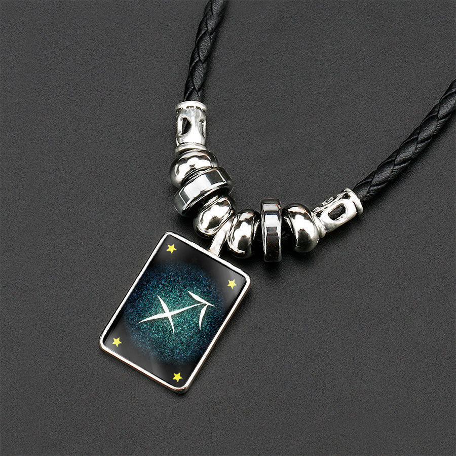 Wholesale Men's Twelve Constellations Couple Necklace