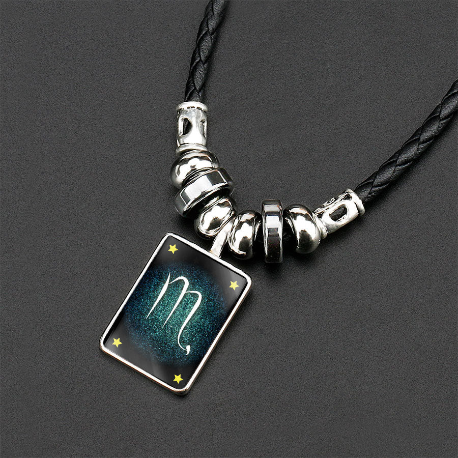 Wholesale Men's Twelve Constellations Couple Necklace