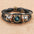 Wholesale  twelve constellation Time gem cowhide bracelet