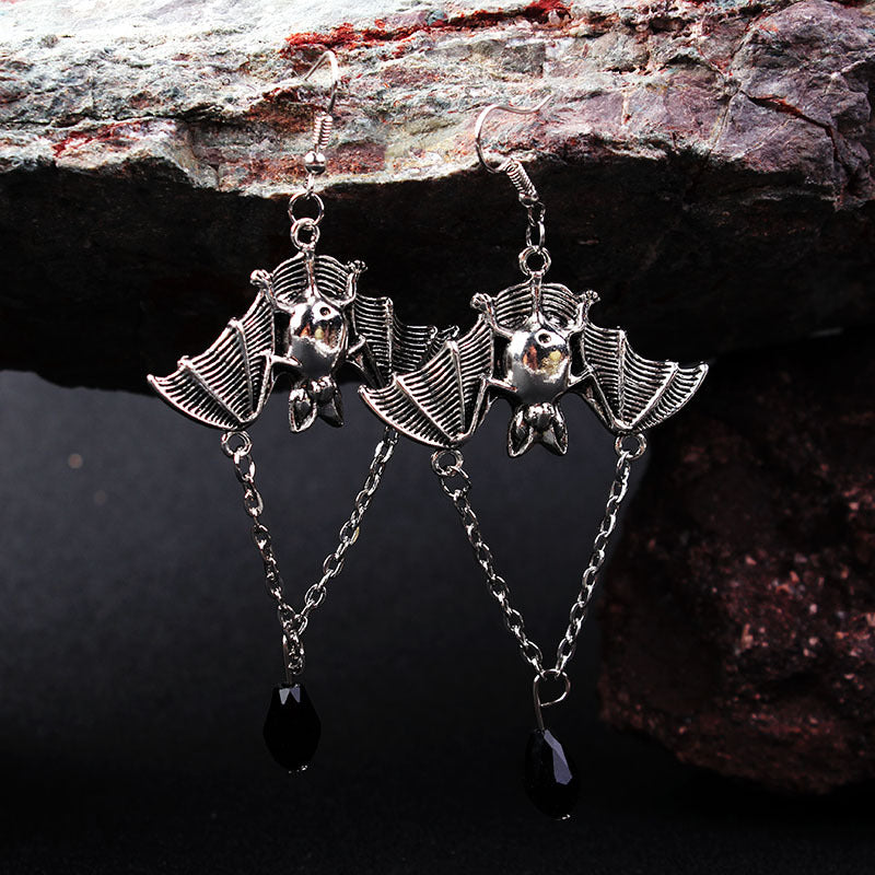 Wholesale Goth Punk Pentagram Bull Skull Earrings