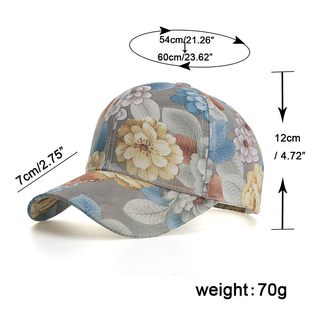 Wholesale Floral Lace Print Baseball Cap For Women Summer Outdoor Sun Hat Fashion Accessory Gift