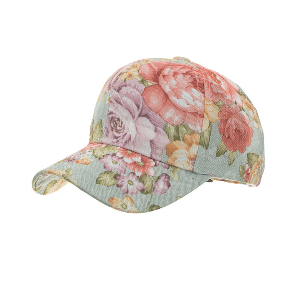 Wholesale Floral Lace Print Baseball Cap For Women Summer Outdoor Sun Hat Fashion Accessory Gift