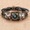 Wholesale  twelve constellation Time gem cowhide bracelet