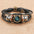 Wholesale  twelve constellation Time gem cowhide bracelet