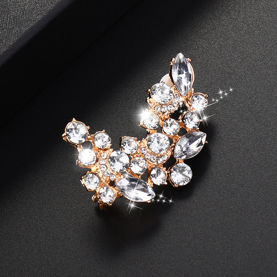 Wholesale Diamond-inlaid cranial ear clip ear studs Earrings