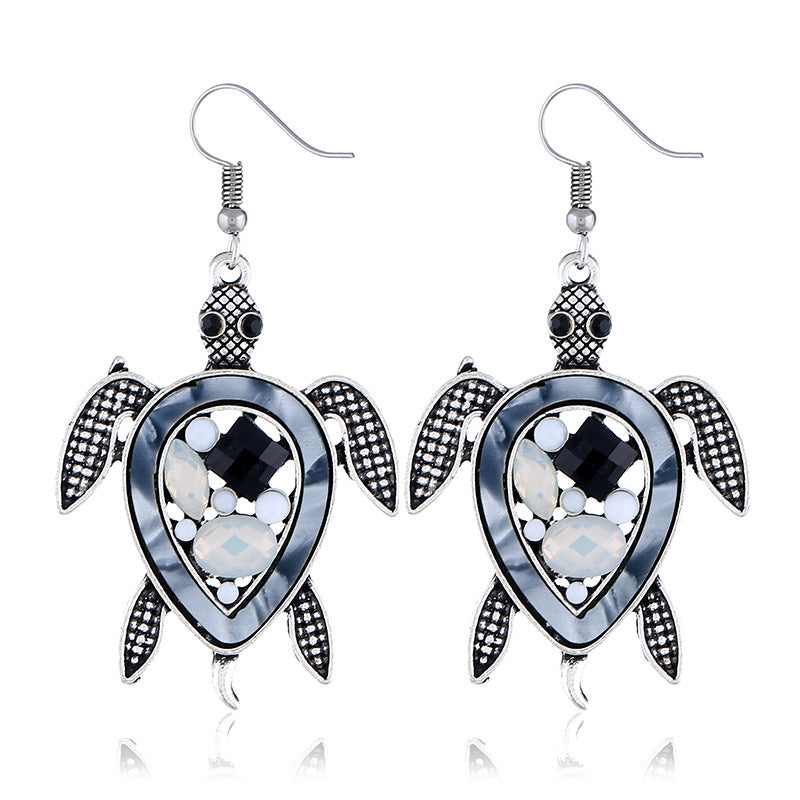 Wholesale Bohemian Sea Turtle Hawksbill Earrings Ocean Series Alloy Earrings ACC-ES-ZhuoQuan001