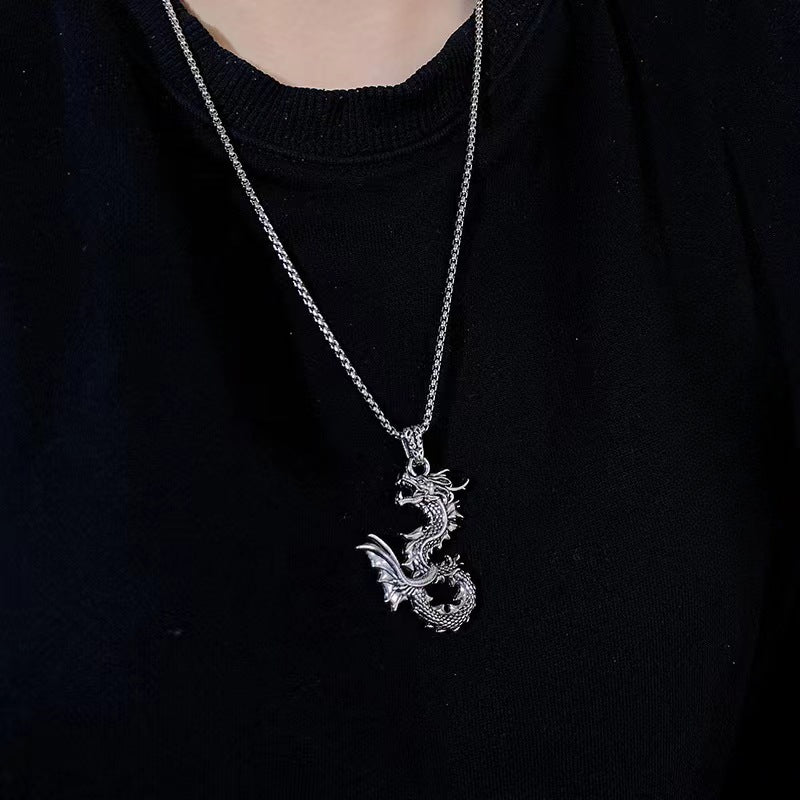 Wholesale Retro Long Sweater Chain Animal Year Necklace Long Necklace ACC-NE-BYJY006