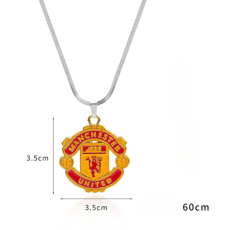 Wholesale Paint Double-sided Pendant Zinc Alloy Stainless Steel Necklace ACC-NE-Teguang001