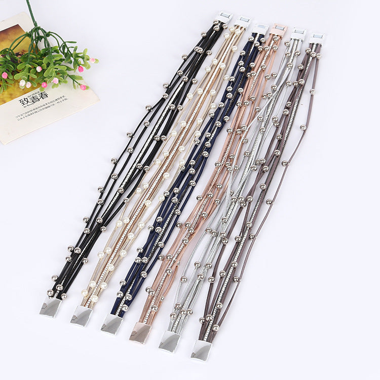 Wholesale Pearl Pu Leather Bracelet for Women with Pearl Bracelet ACC-BT-Hongx010