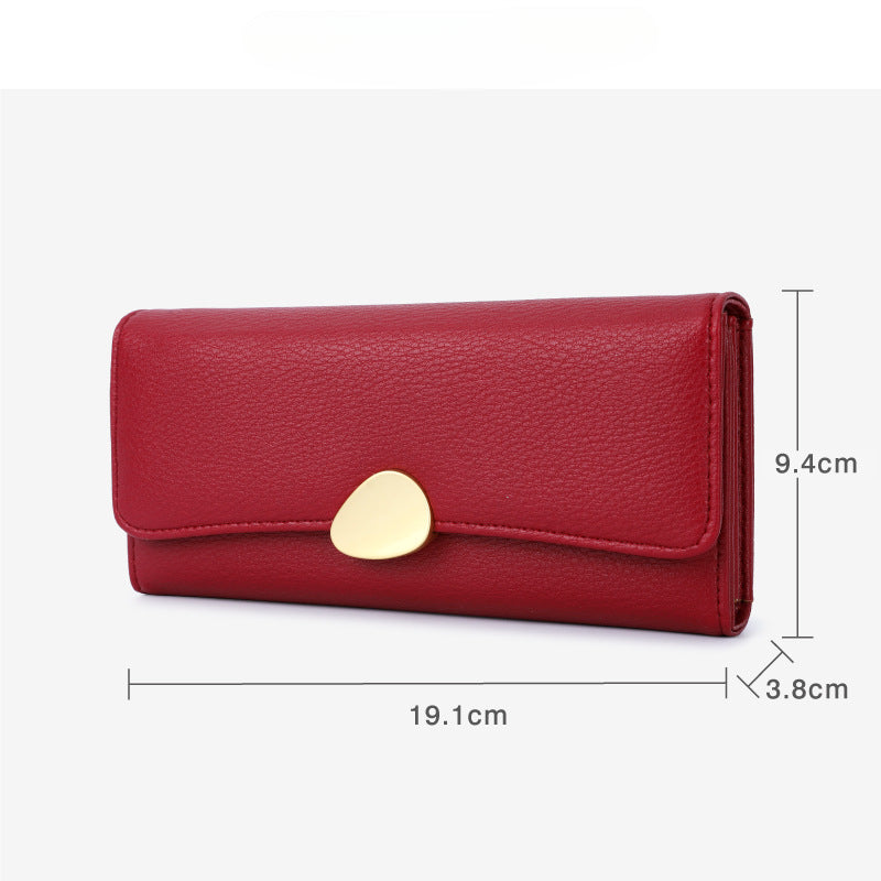 Wholesale Litchi Pattern Long Trifold Wallet ACC-WT-Tailian003