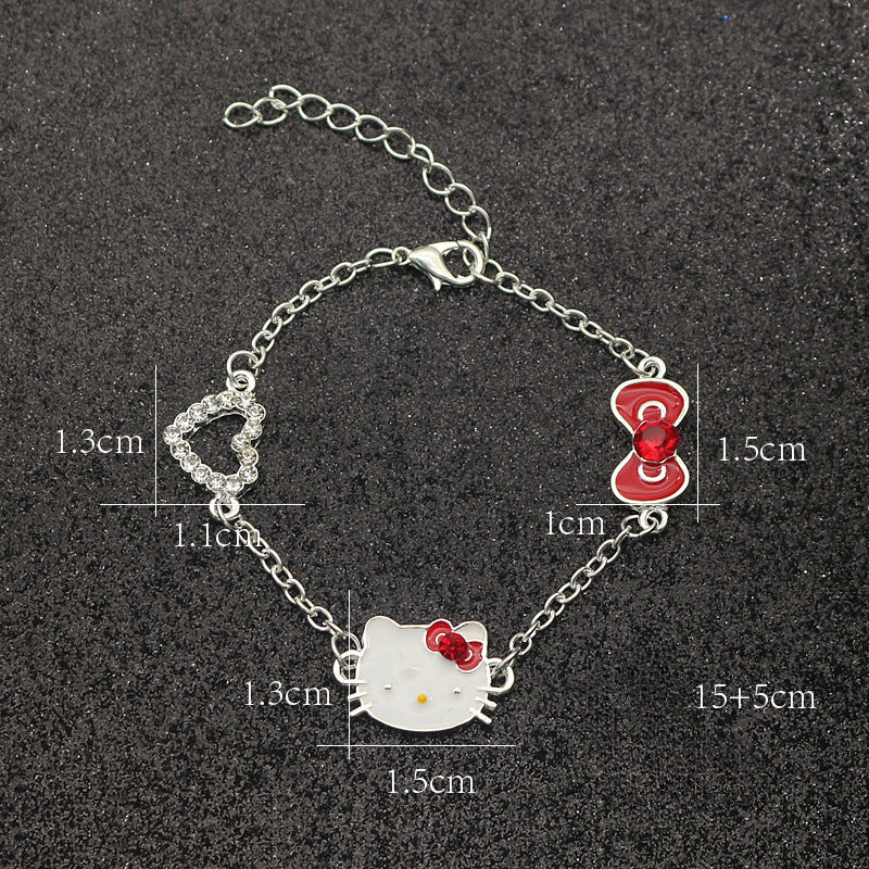 Wholesale Cute Bow Cat Oil Drop Bracelets ACC-BT-Tiangao001