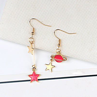 Wholesale Blue Starry Sky Planet Earrings Long Metal Earrings ACC-ES-Lvgong006