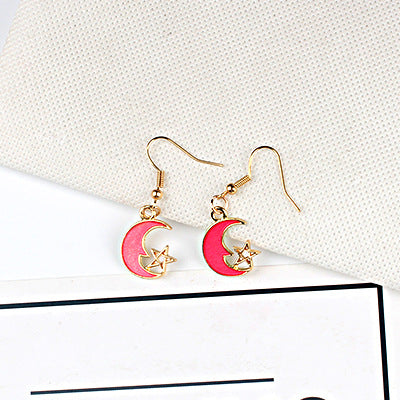 Wholesale Blue Starry Sky Planet Earrings Long Metal Earrings ACC-ES-Lvgong006