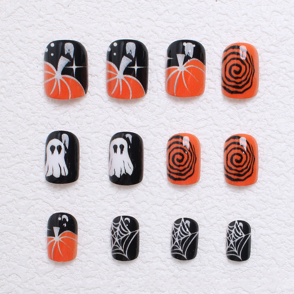 Wholesale 24 Pieces/box Halloween Press-on Nails Kits Nail Stickers ACC-NS-XingNai007