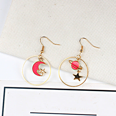Wholesale Blue Starry Sky Planet Earrings Long Metal Earrings ACC-ES-Lvgong006