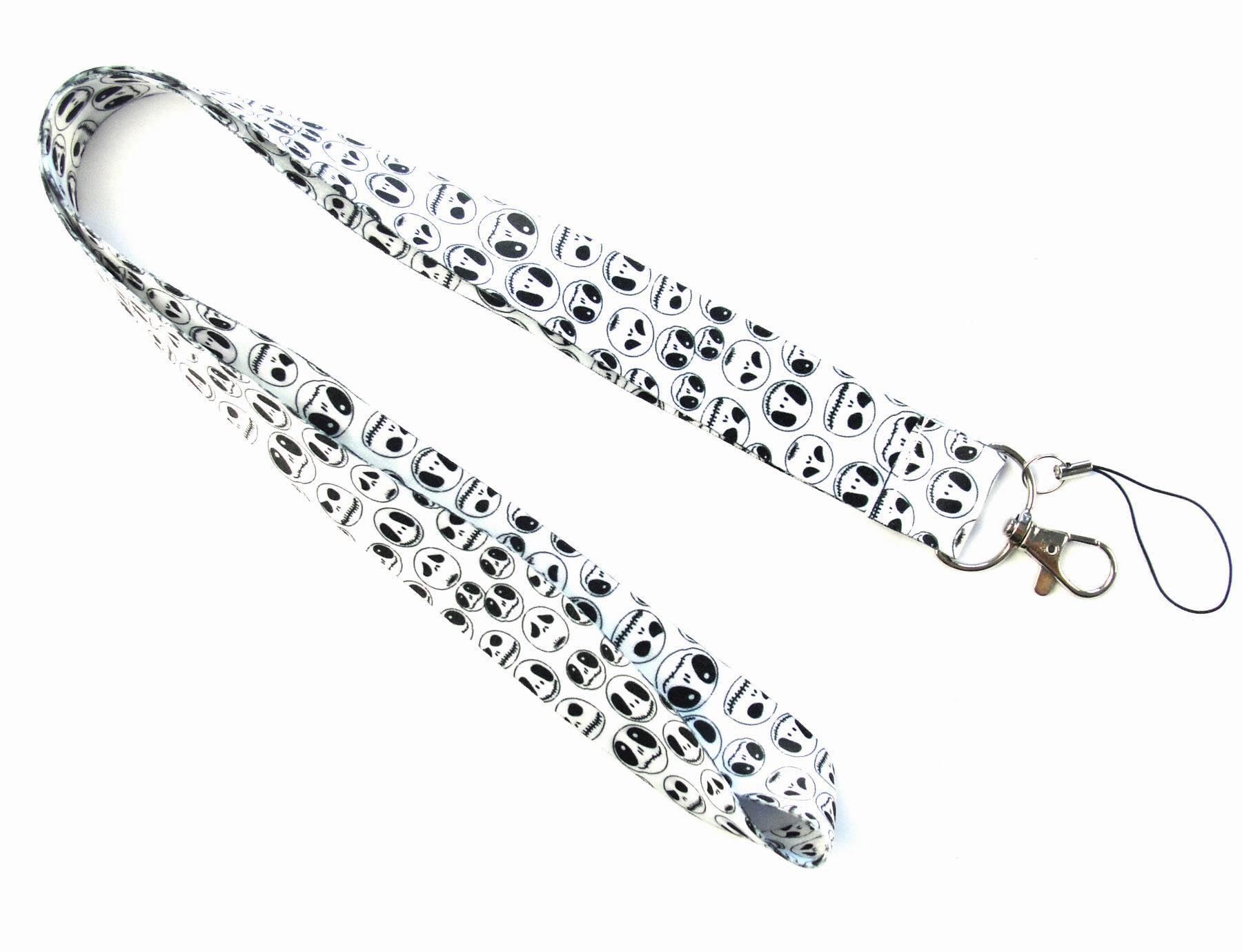 Wholesale  10pcs Christmas Head Skeleton  Cartoon Lanyard Keychain