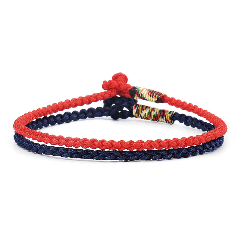 Wholesale hand-woven cotton blue bracelet