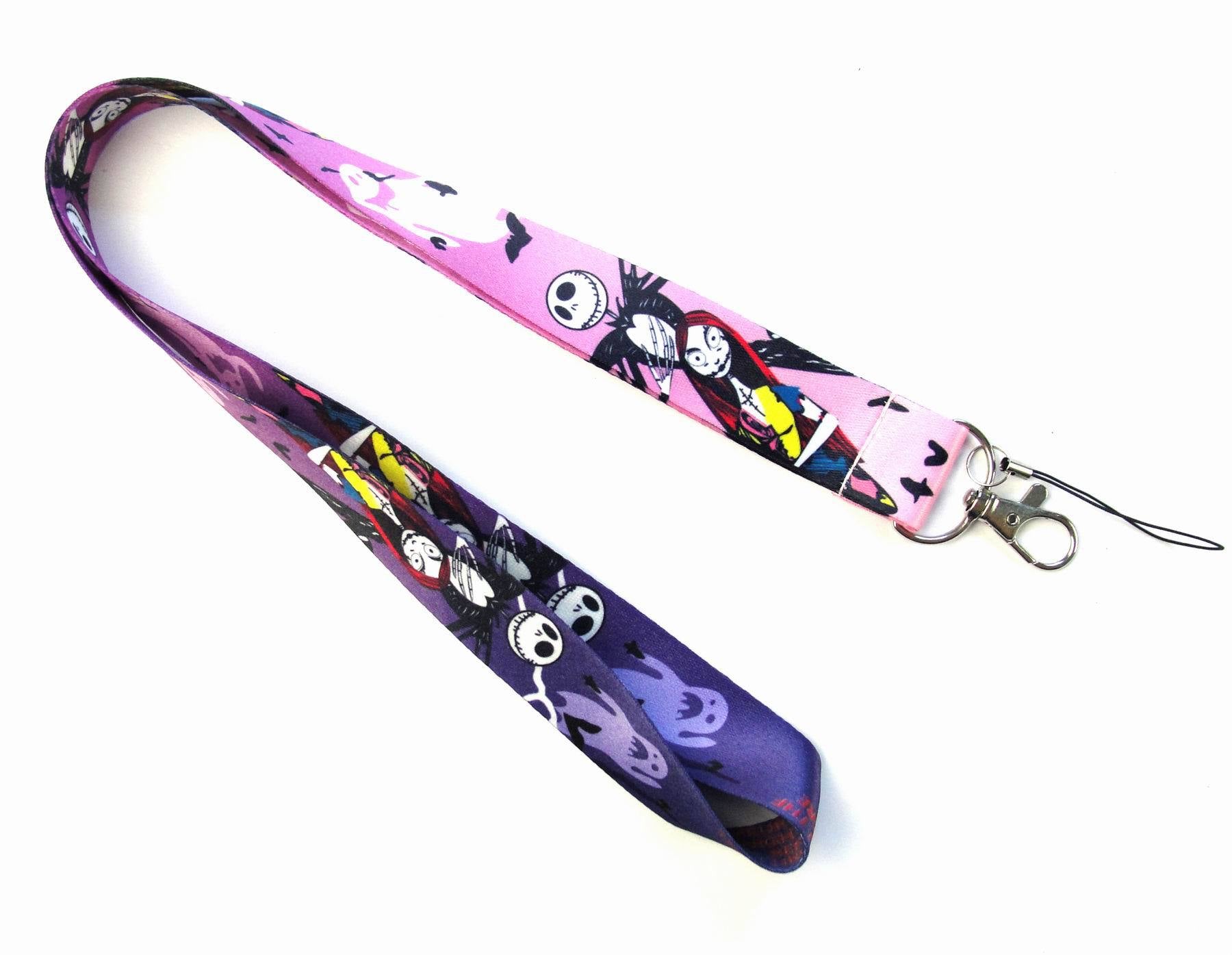 Wholesale  10pcs Christmas Head Skeleton  Cartoon Lanyard Keychain