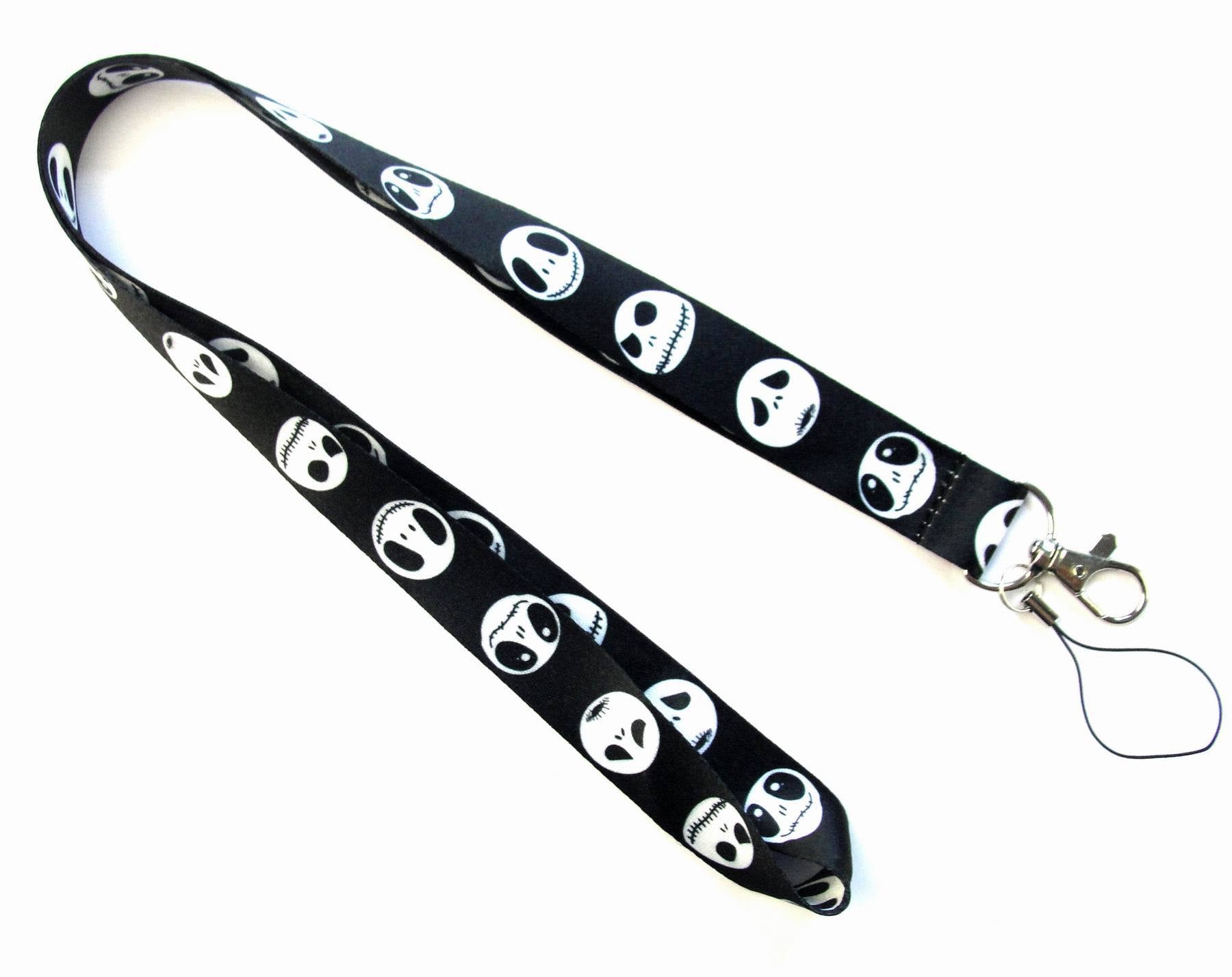 Wholesale  10pcs Christmas Head Skeleton  Cartoon Lanyard Keychain
