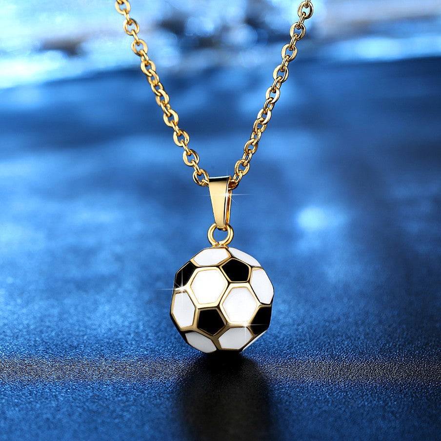 Wholesale Football Pendant Stainless Steel Necklace ACC-NE-Kunm004