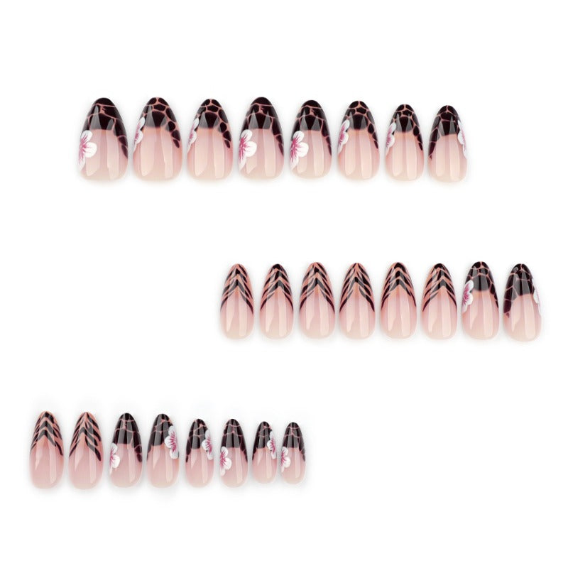 Wholesale 24 Pieces/box Leopard Print Nails Kits Nail Stickers ACC-NS-LeFan243