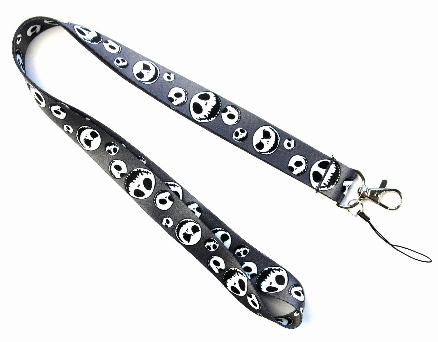 Wholesale  10pcs Christmas Head Skeleton  Cartoon Lanyard Keychain