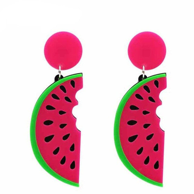 Wholesale Creative Fruit Acrylic Party Earrings