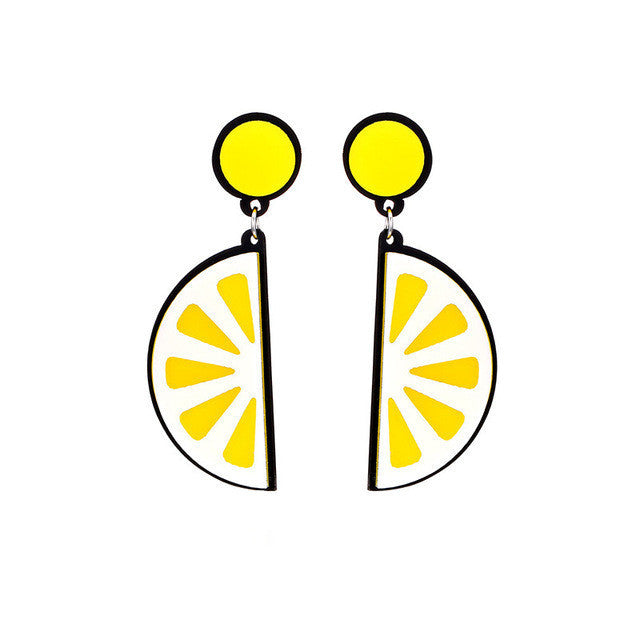 Wholesale Creative Fruit Acrylic Party Earrings
