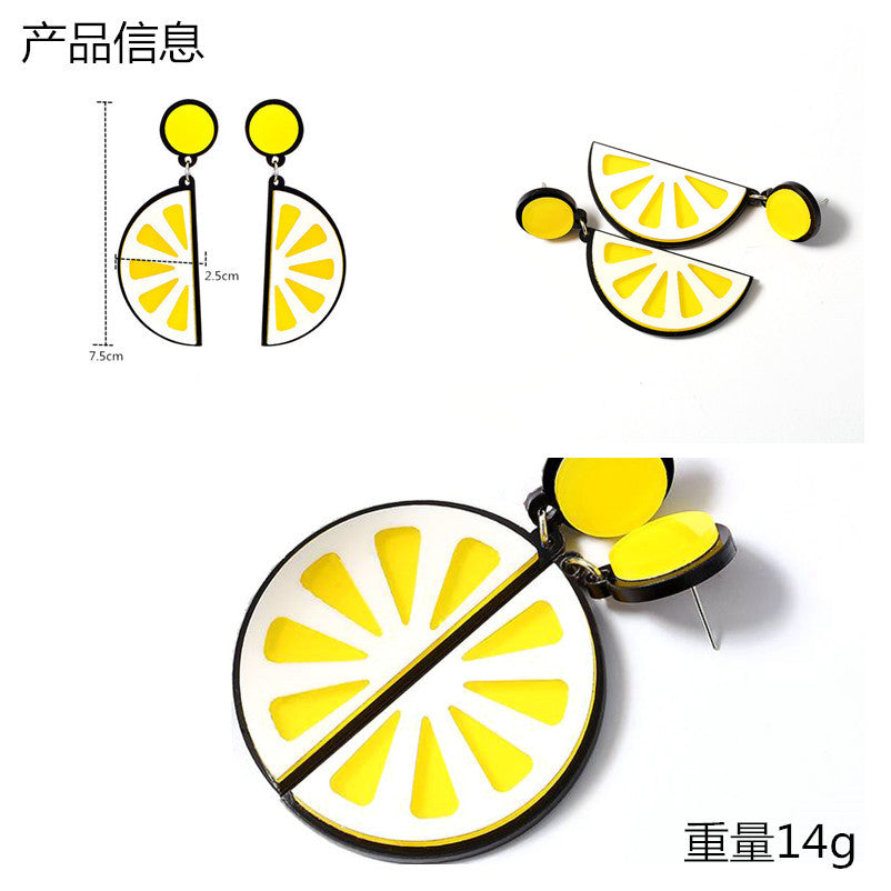 Wholesale Creative Fruit Acrylic Party Earrings