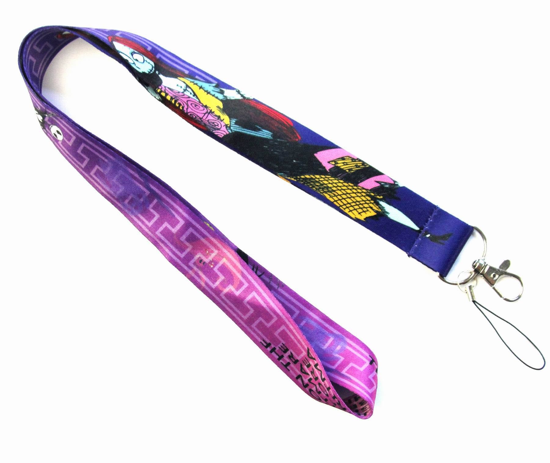 Wholesale  10pcs Christmas Head Skeleton  Cartoon Lanyard Keychain