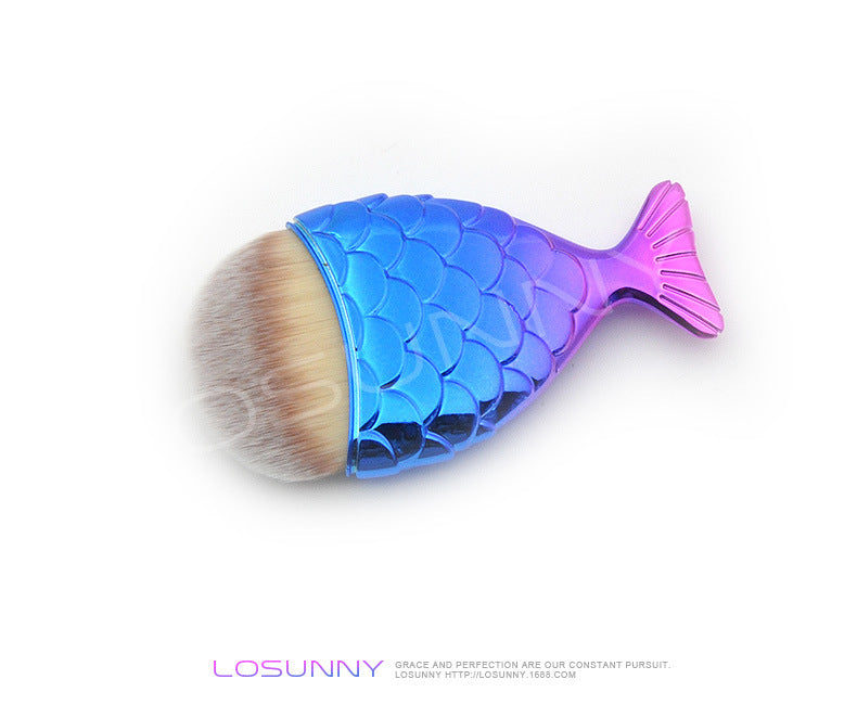 Wholesale Single Mermaid Tail Foundation Brush Makeup Brush Blush Brush Beauty Makeup Tools ACC-MB-LXY002