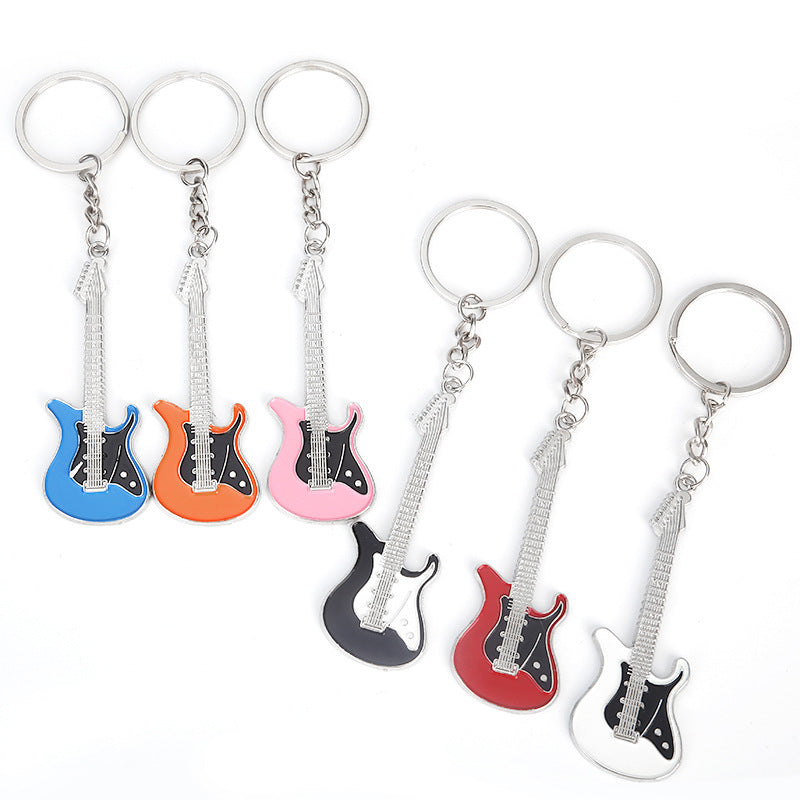 Wholesale Zinc Alloy Metal Enamel Guitar Keychains ACC-KC-MengOu002