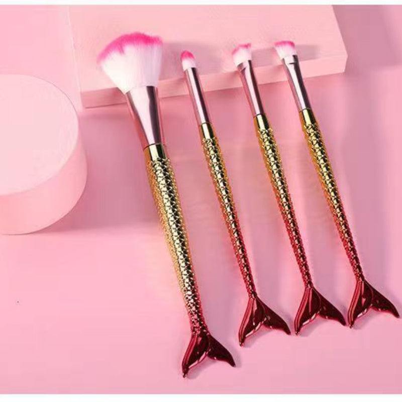 Wholesale 4pcs/set  Mermaid Makeup Brushes ACC-MB-Ruij004