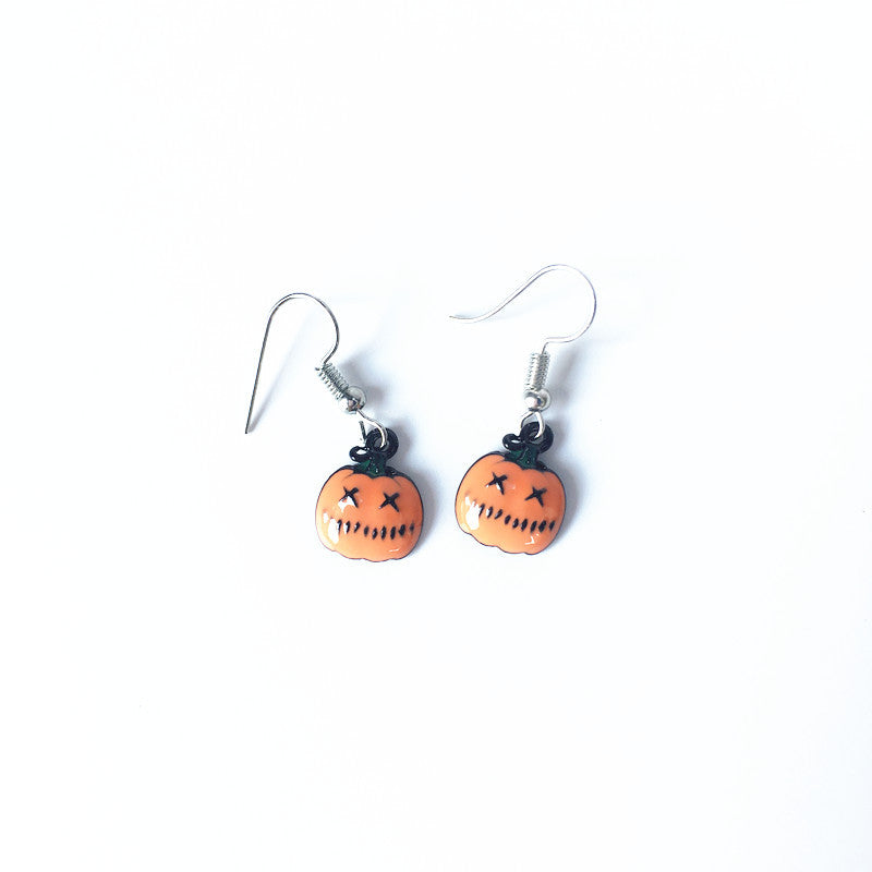 Wholesale Halloween funny earrings pumpkin ghost  earrings