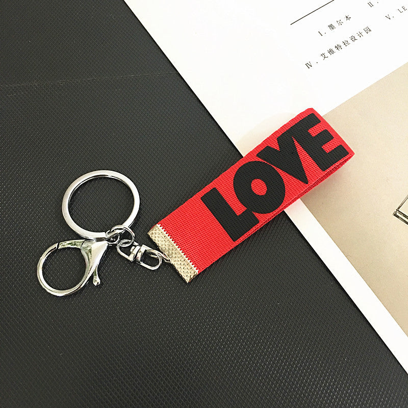 Wholesale LOVE Ribbon Keychains ACC-KC-YuWan001