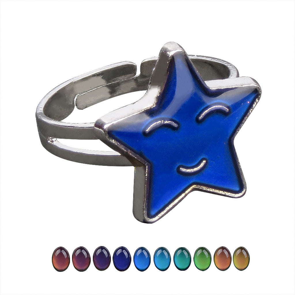 Wholesale Children's Princess Cartoon Cute Animal Temperature Sensitive Color Changing Ring ACC-RS-Hour001