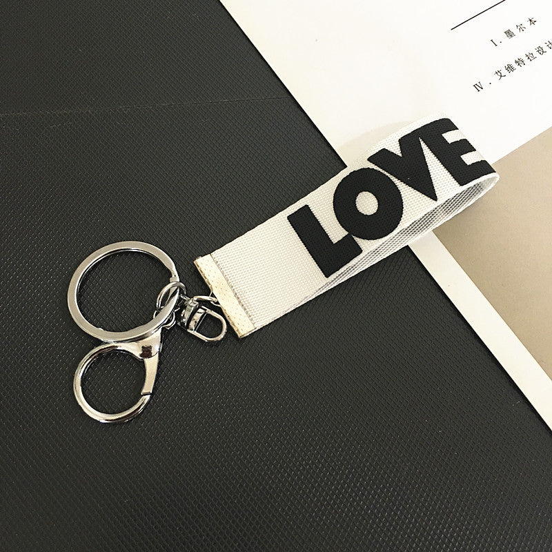 Wholesale LOVE Ribbon Keychains ACC-KC-YuWan001