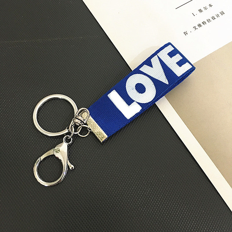 Wholesale LOVE Ribbon Keychains ACC-KC-YuWan001