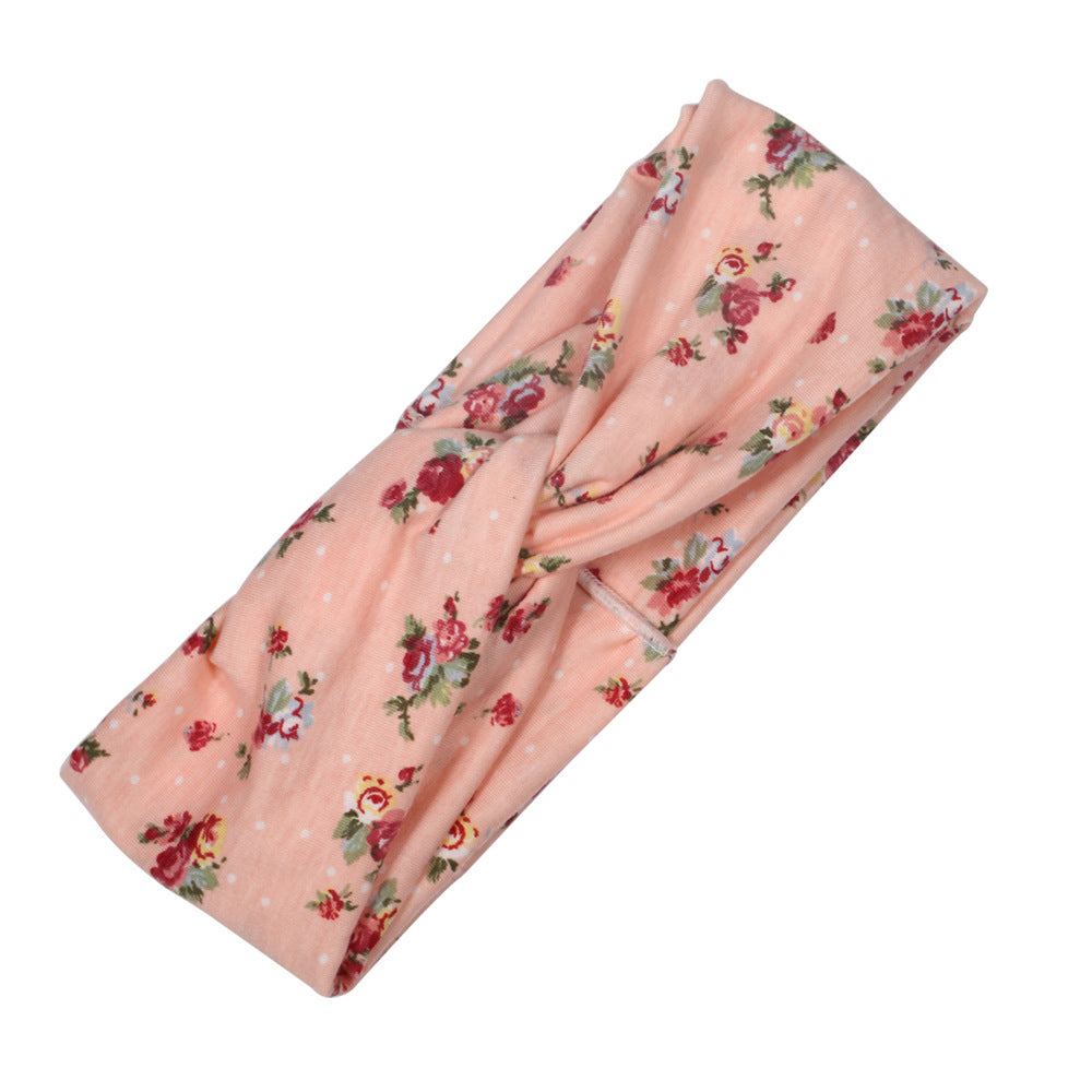 Wholesale Rose Knotted Headband Headwear Wholesale Cross Hair Scrunchies ACC-HS-XinY003