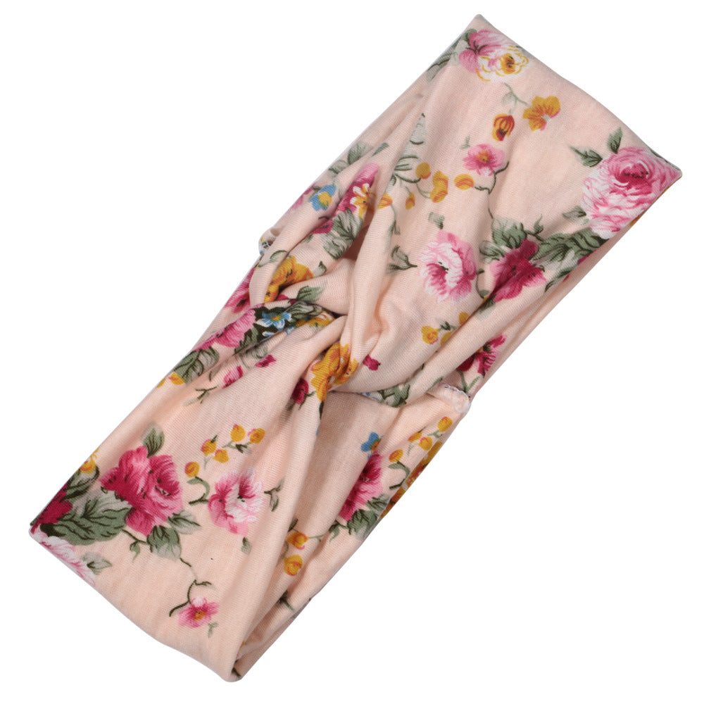 Wholesale Rose Knotted Headband Headwear Wholesale Cross Hair Scrunchies ACC-HS-XinY003