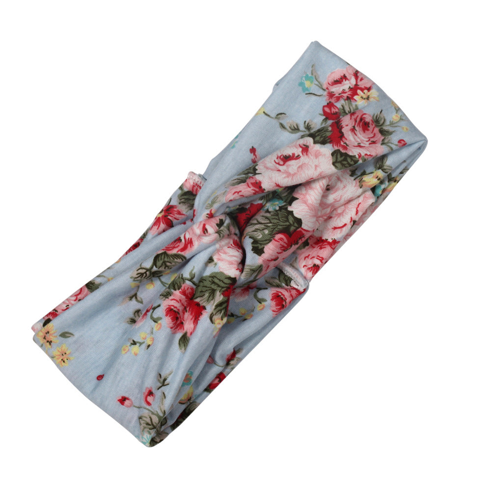 Wholesale Rose Knotted Headband Headwear Wholesale Cross Hair Scrunchies ACC-HS-XinY003