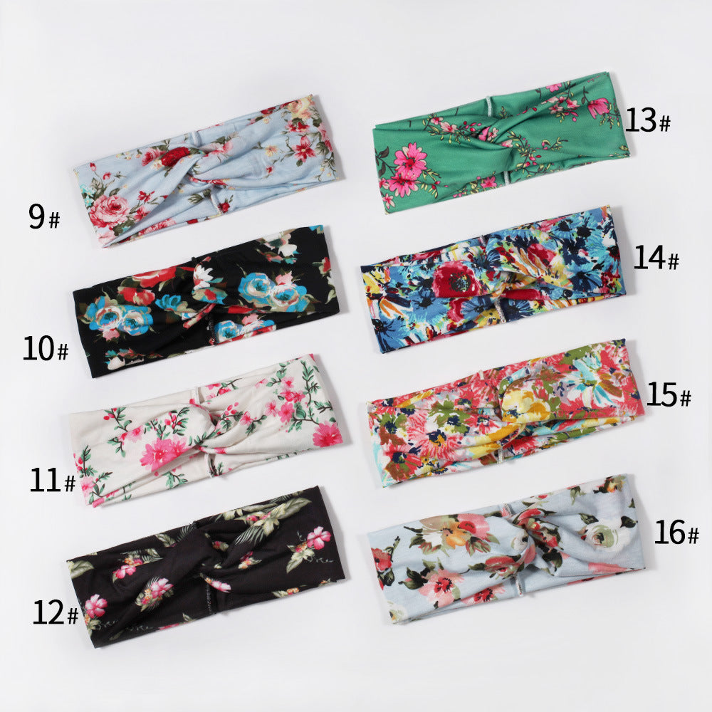 Wholesale Rose Knotted Headband Headwear Wholesale Cross Hair Scrunchies ACC-HS-XinY003