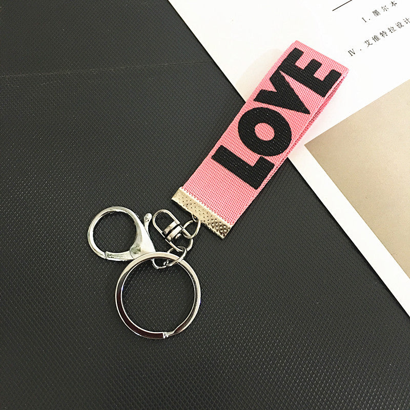 Wholesale LOVE Ribbon Keychains ACC-KC-YuWan001