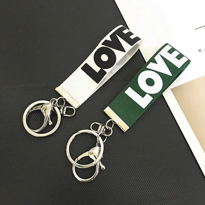 Wholesale LOVE Ribbon Keychains ACC-KC-YuWan001