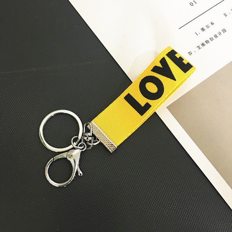 Wholesale LOVE Ribbon Keychains ACC-KC-YuWan001
