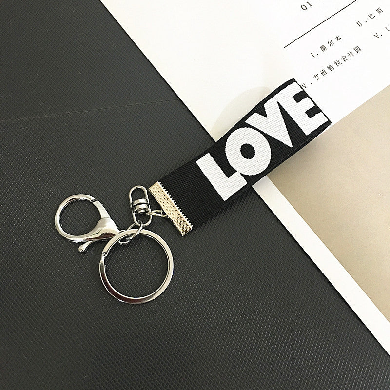 Wholesale LOVE Ribbon Keychains ACC-KC-YuWan001