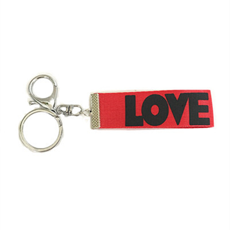 Wholesale LOVE Ribbon Keychains ACC-KC-YuWan001