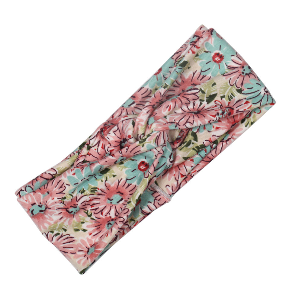 Wholesale Rose Knotted Headband Headwear Wholesale Cross Hair Scrunchies ACC-HS-XinY003